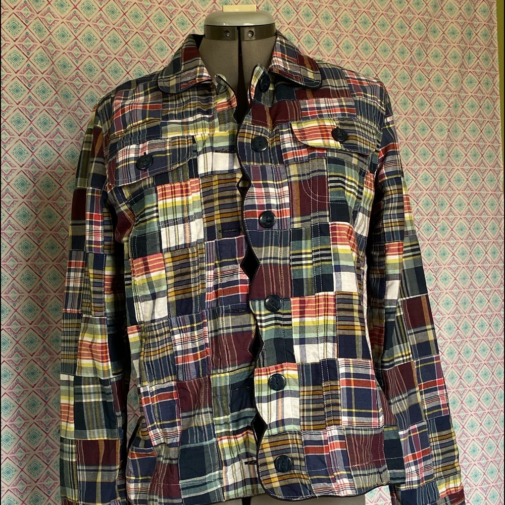 Christopher and banks plaid button down jacket